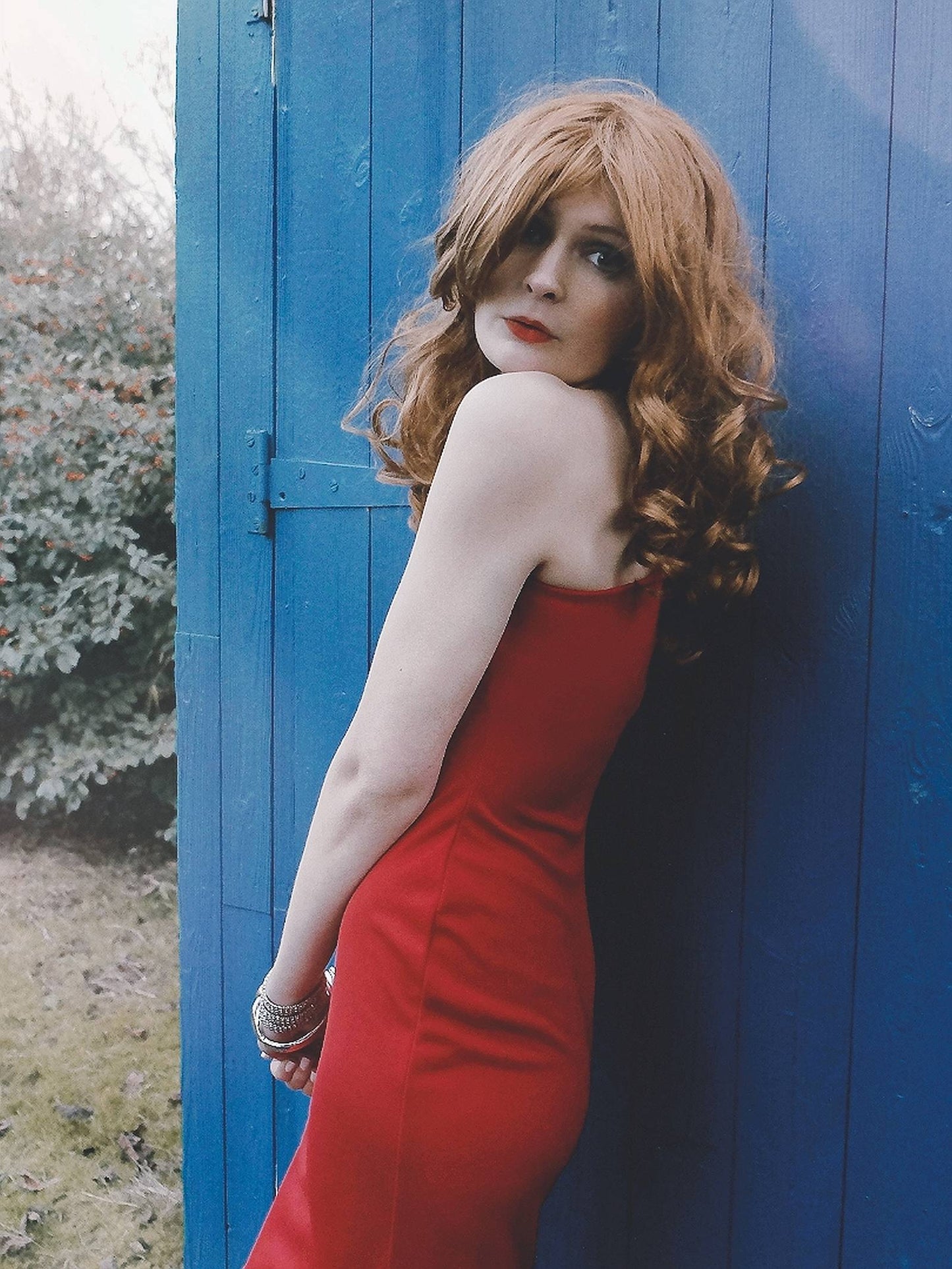 Vintage 1990s Red Party Dress - Size 10 Midi Diamante Off the Shoulder