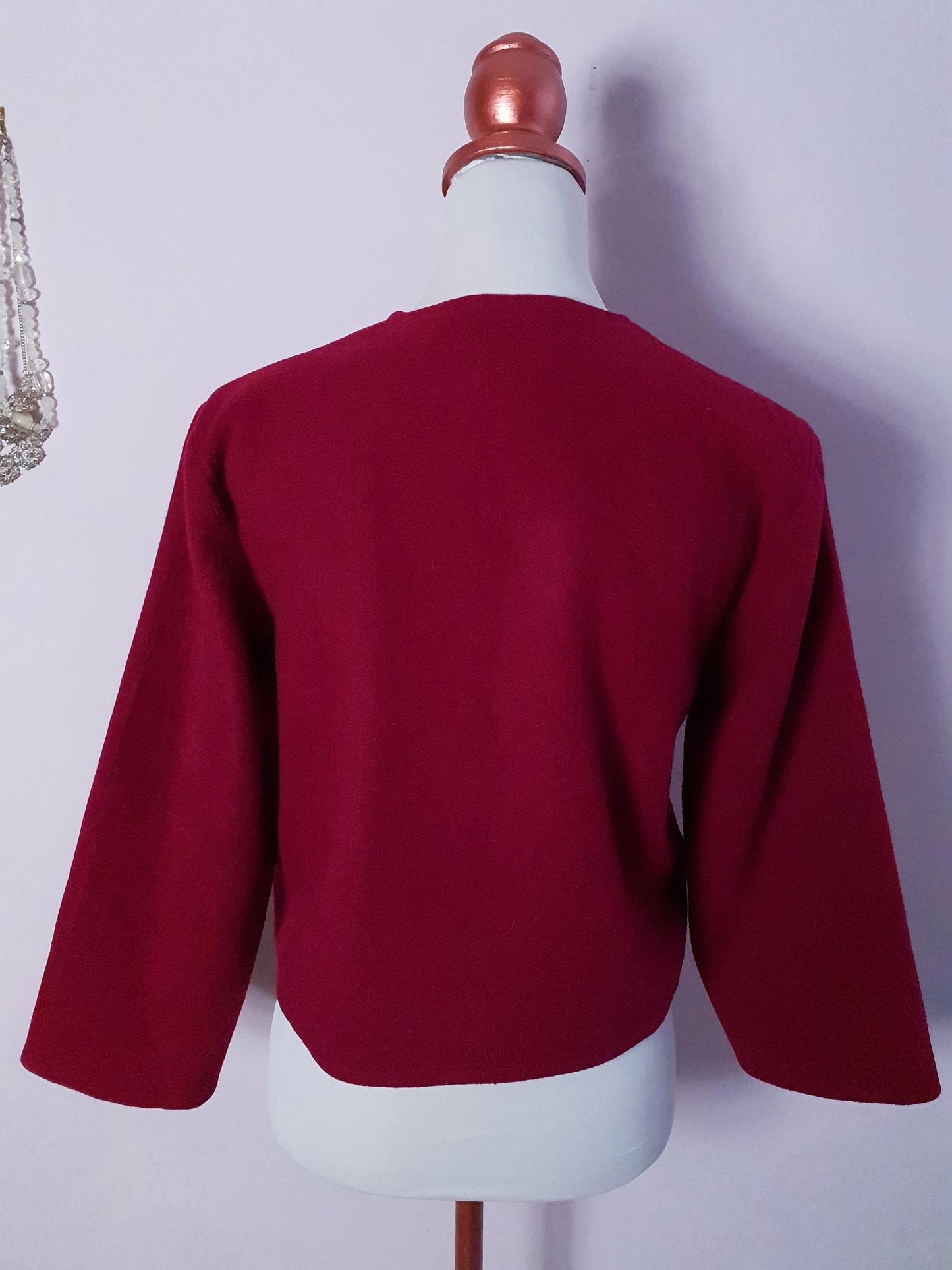 Vintage Red Wool Jacket - Size 12