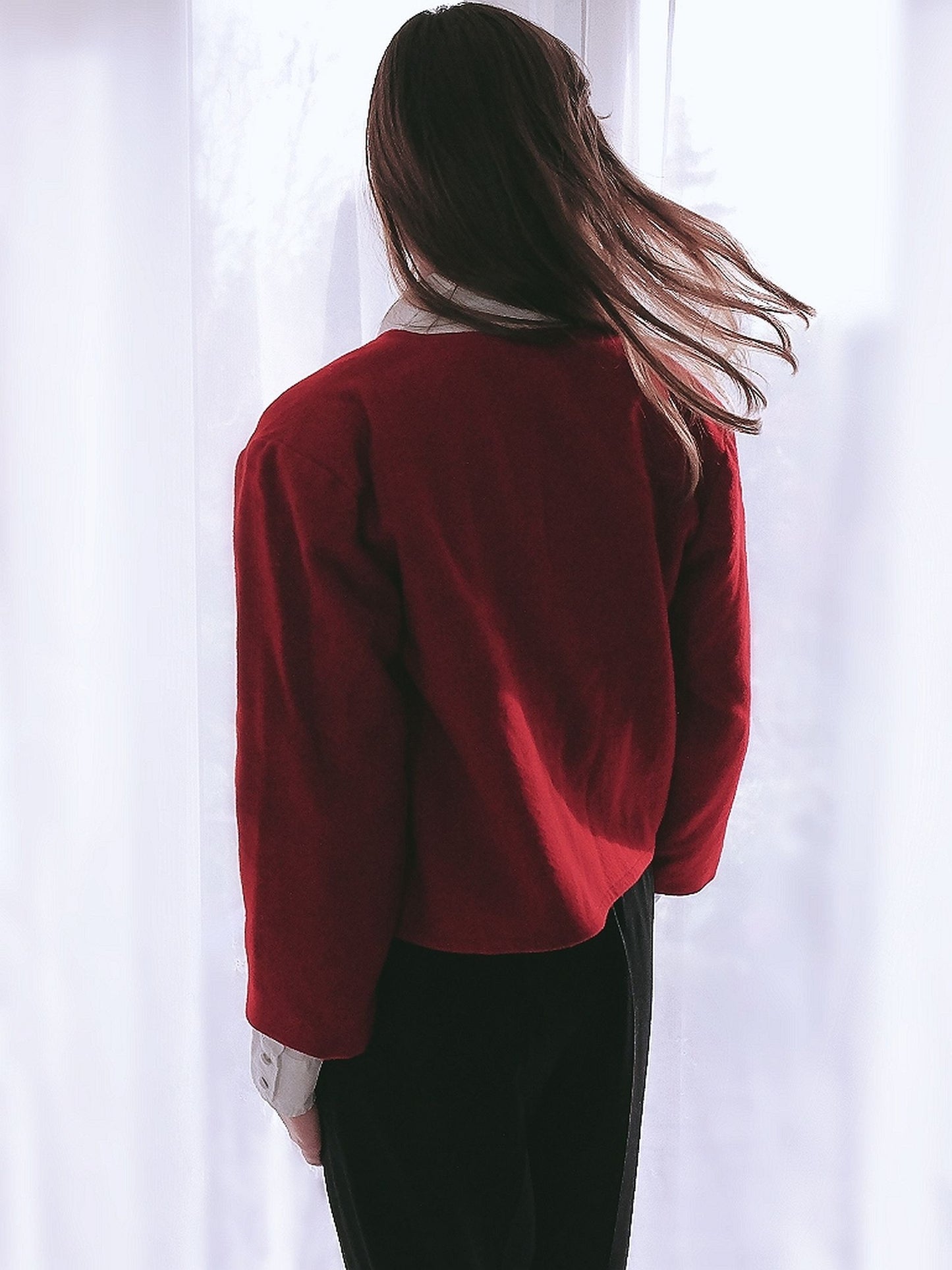 Vintage Red Wool Jacket - Size 12