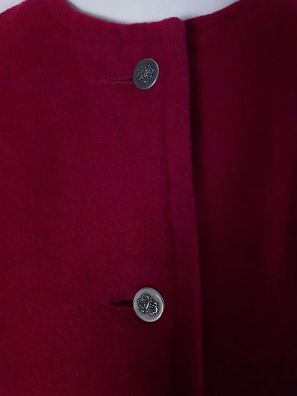 Vintage Red Wool Jacket - Size 12