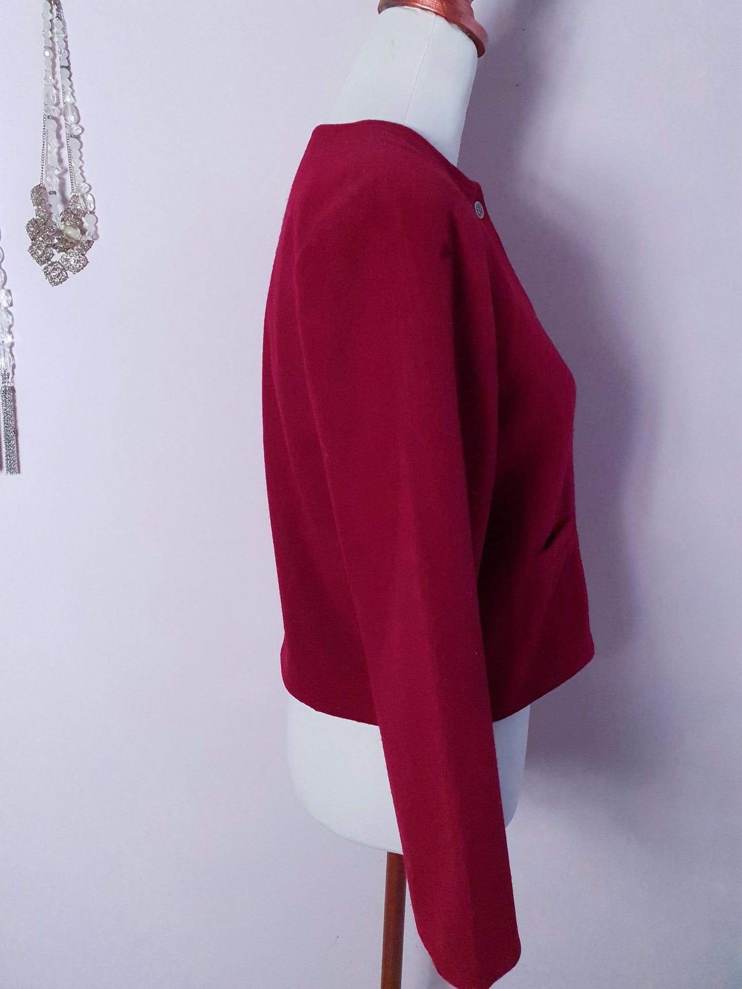Vintage Red Wool Jacket - Size 12