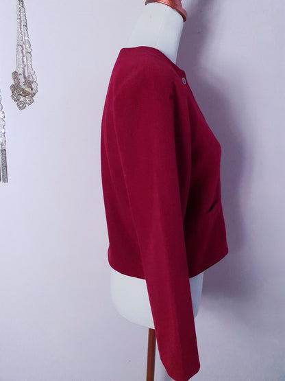 Vintage Red Wool Jacket - Size 12
