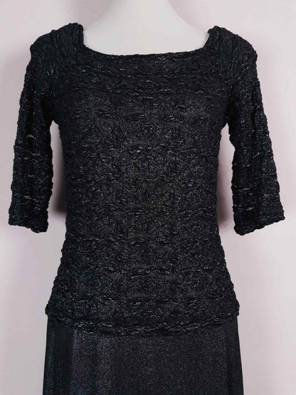 Pre-Owned Joseph Ribkoff Black Glittery Slinky Party Dress - 12/14