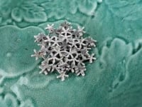 Vintage 1950s Mid-Century Snowflake Brooch - Silver-Tone