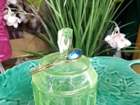 Vintage 1980s Abalone Shell Bracelet Bangle - Gold-Plated