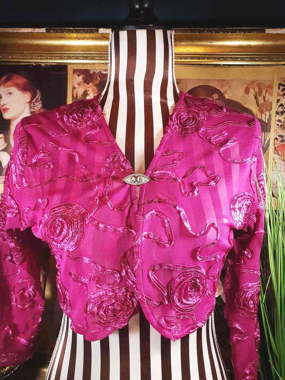 Vintage 1960s Clear Rhinestone Brooch