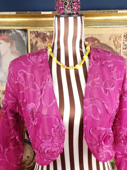 Vintage 1950s Murano Glass Wedding Cake Bead Necklace Yellow - Rare