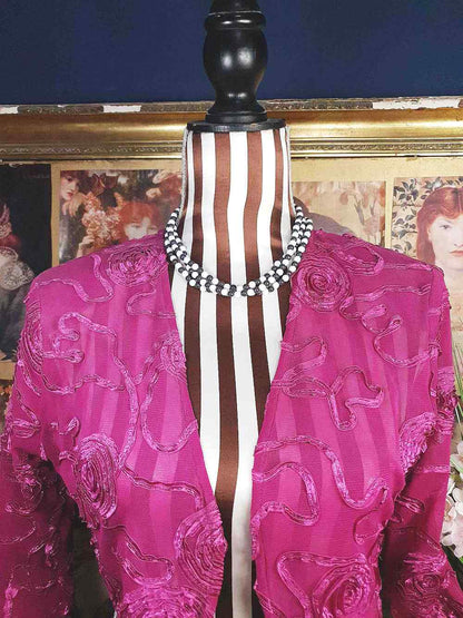 Vintage 1960s Blue White Necklace Three Strands Retro Mod