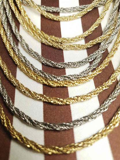 Vintage Authentic Christian Dior 1967 Necklace Draped Statement 10 Strand Gold Silver Tone Couture