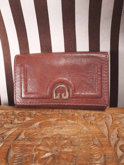 Vintage 1970s Buxton Leather Key Holder Wallet Keyring Omega Soft Hide