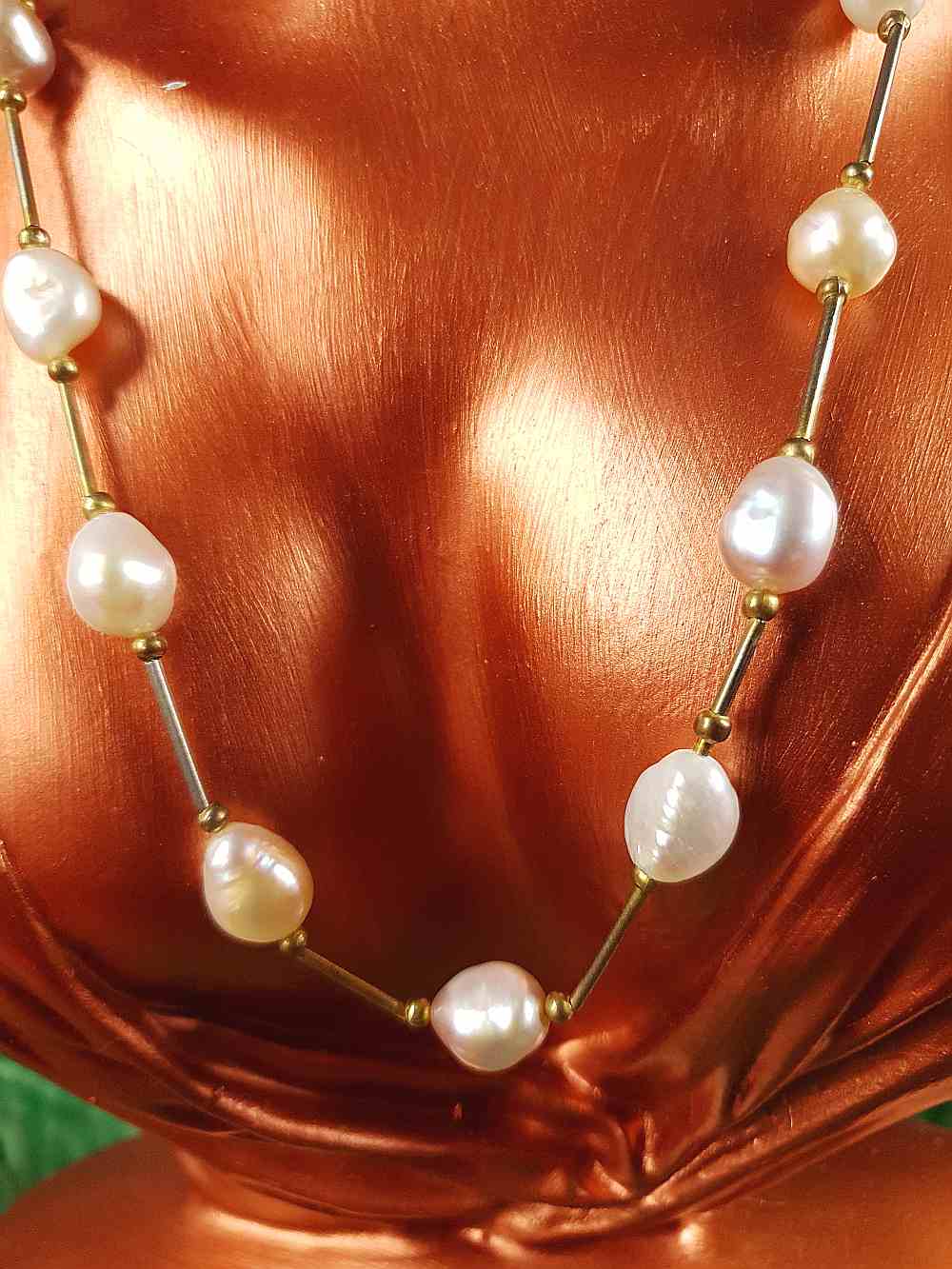 Vintage 1970s Freshwater Baroque Pearl Necklace White Lilac Peach Pearls