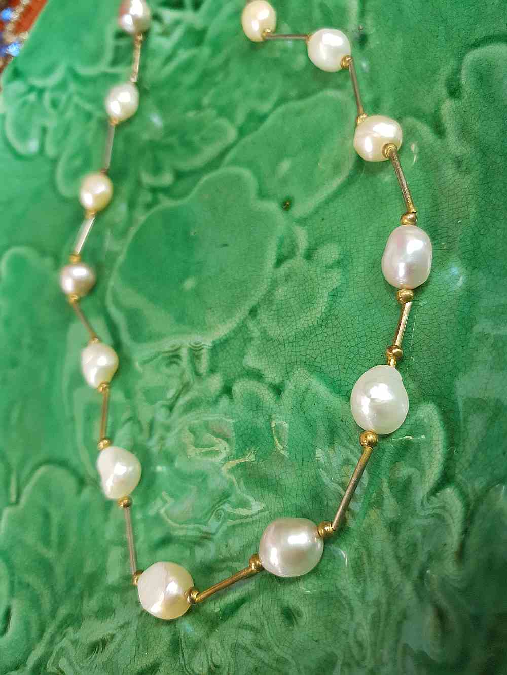 Vintage 1970s Freshwater Baroque Pearl Necklace White Lilac Peach Pearls