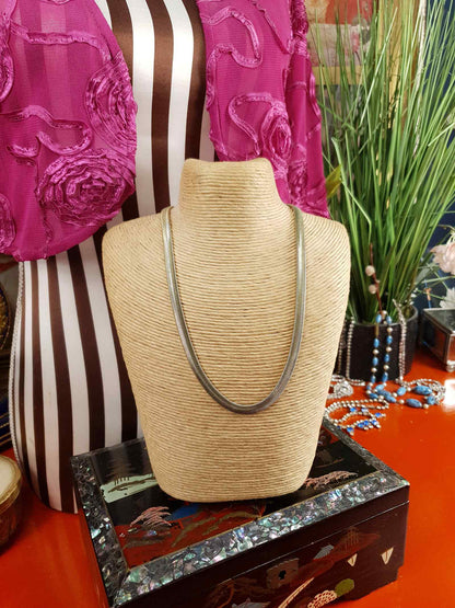 Vintage 1980s Snake Chain Choker Necklace Gold Tone M & S