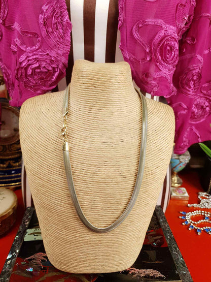 Vintage 1980s Snake Chain Choker Necklace Gold Tone M & S