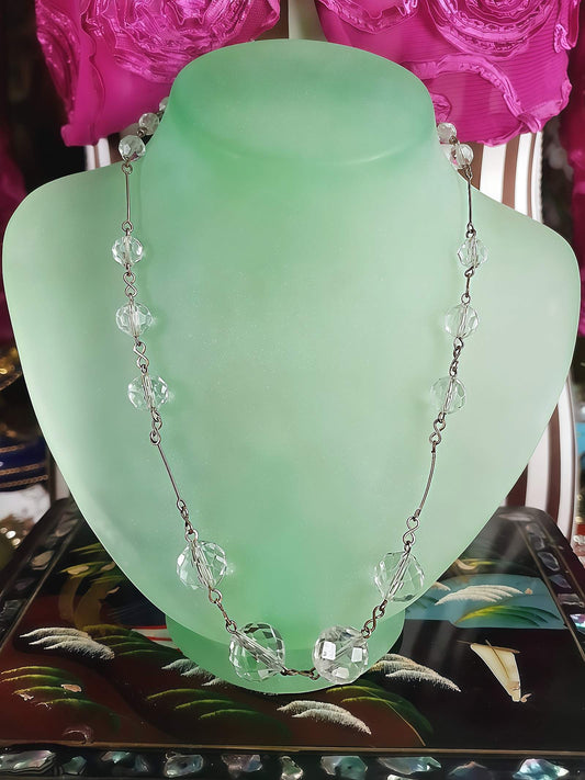 Vintage 1930s Art Deco Crystal Necklace