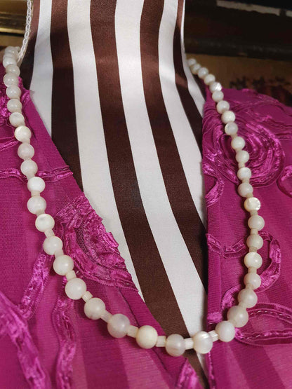 Vintage 1930s Mother of Pearl Necklace Art Deco MOP