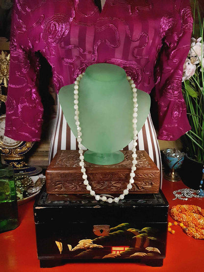 Vintage 1930s Mother of Pearl Necklace Art Deco MOP